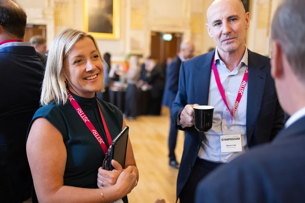 Sinead O'Sullivan networking with delegates between sessions